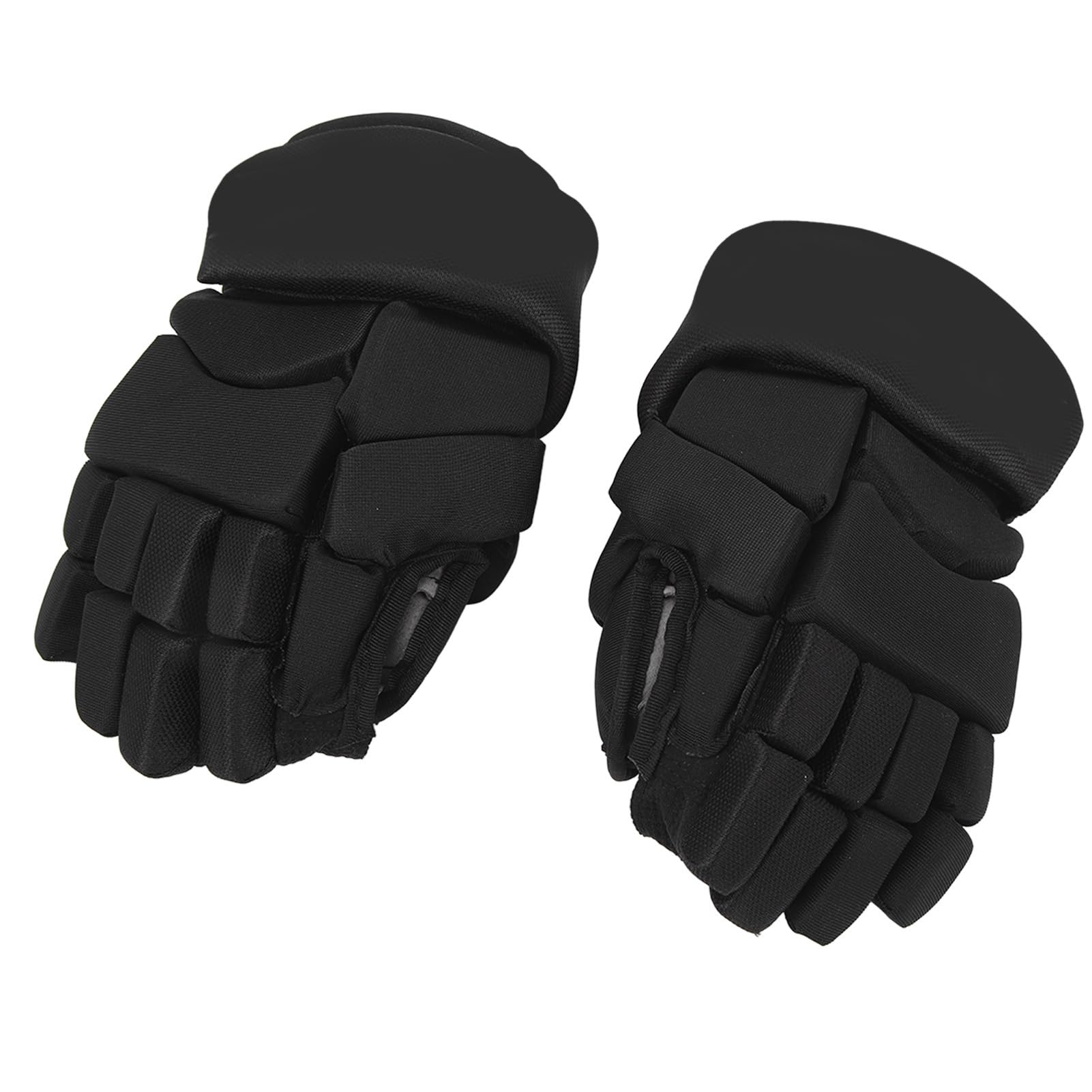 Pwshymi Ice Hockey Gloves, Bendable Finger Protective Gloves Extra Padding Curved Thumb for Various Sports Types (8 inch)