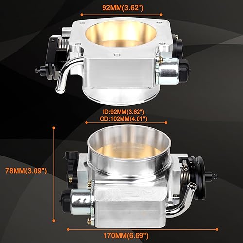 Miniatura 7 de Cuerpo del acelerador de inyección de combustible de 3.622 in para GM Gen III LS1 LS2 LS3 LS6 LS7 SX LS LSX colector de admisión con sensores de