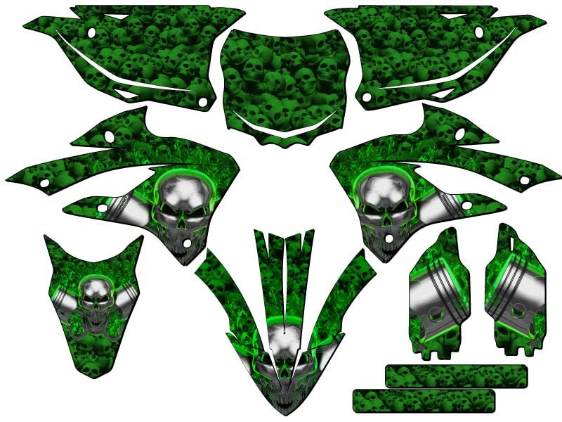 Amazon.com: 2022-2025 KX 112 Flaming Gearhead Green Senge