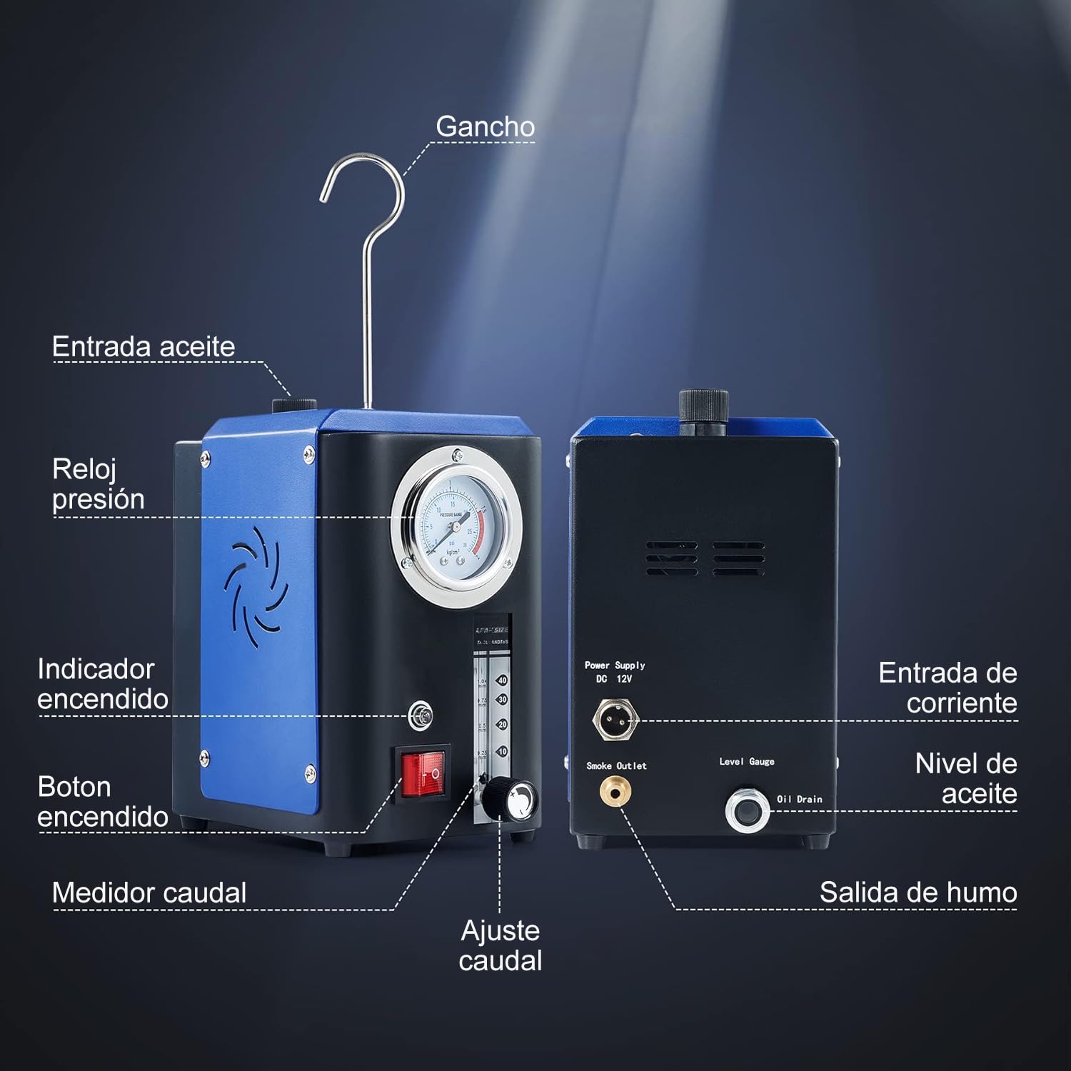 JOMAFA Maquina Detector de Fugas por Humo Universal para Sistema EVAP, Escapes, tuberias, Tanques, etc