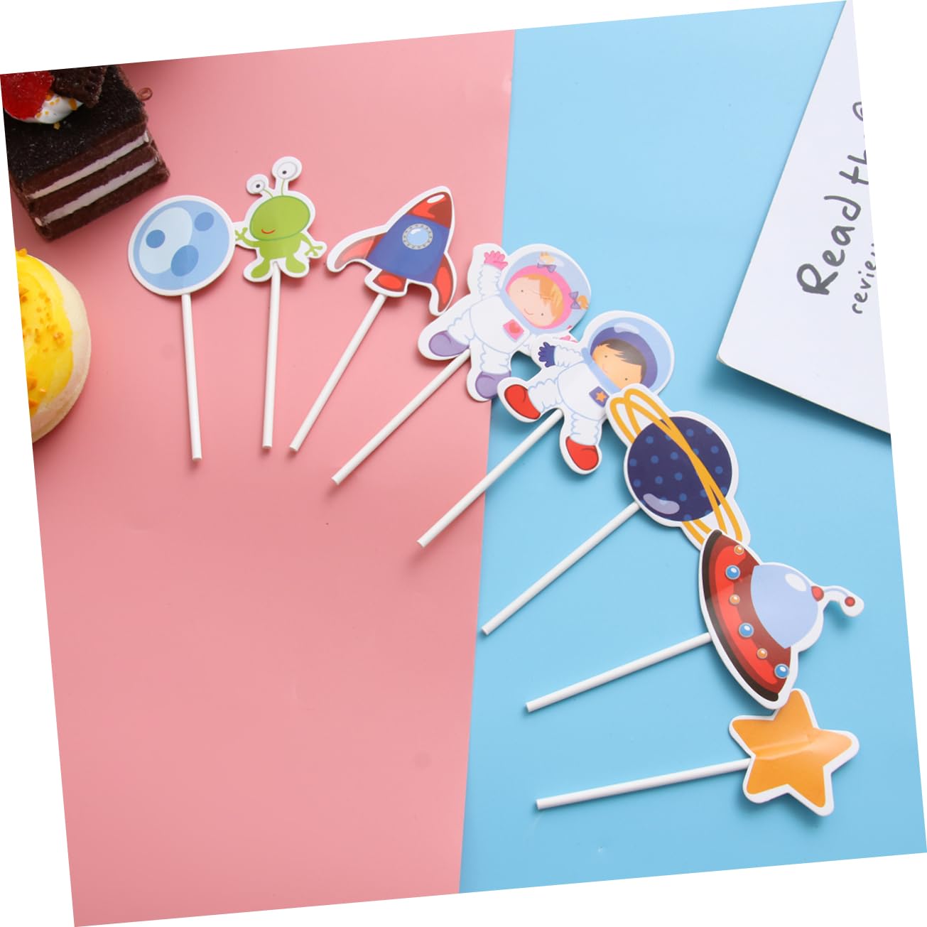 PRETYZOOM 144stücke Teiliges Set Astronaut Cupcake Toppers Weltraum-thema Geburtstagsfeier Deko Für Kindergeburtstag Shower Hochzeiten Und Mehr