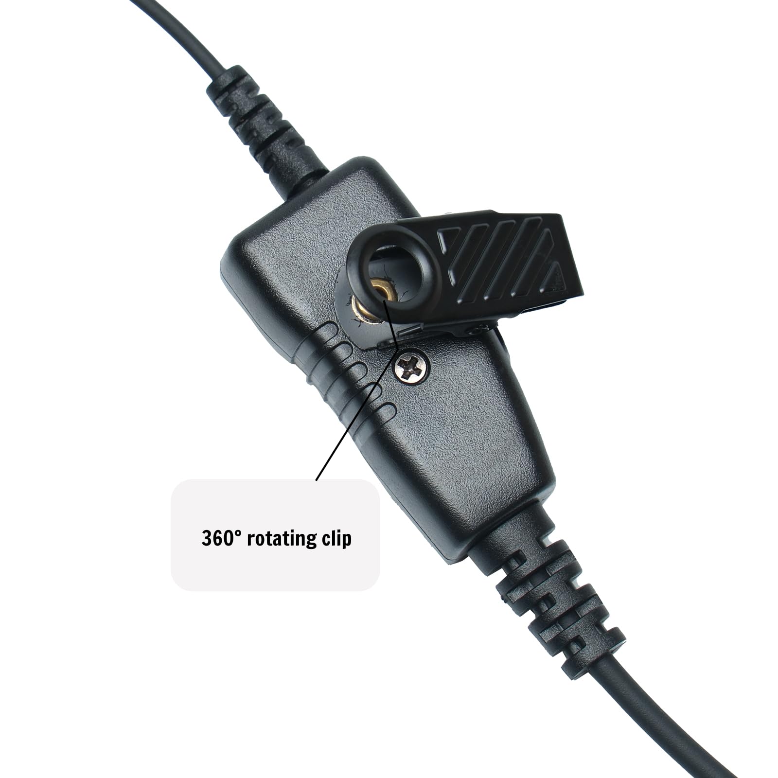 1-pinowa słuchawka Walkie Talkie 2,5 mm z mikrofonem PPT Talkabout dwukierunkowy radiowy zestaw słuchawkowy kompatybilny z Motorola t600 t800 t200 t260 mh230r mr350r mt350r, hak w kształcie litery G