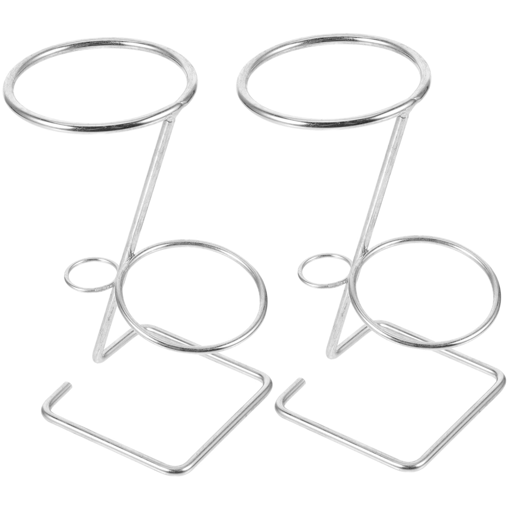 BELLIFFY 2 pcs Stainless Steel Cone Display Holder Stand for Ice Cream Popcorn French Fries for Parties Birthdays Showers Space Saving Design