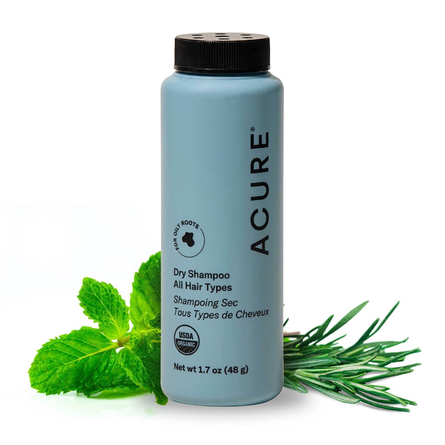 Acure Dry Shampoo - Non Aerosol, Clean, 100% Vegan - 1.7 Oz Travel Size
