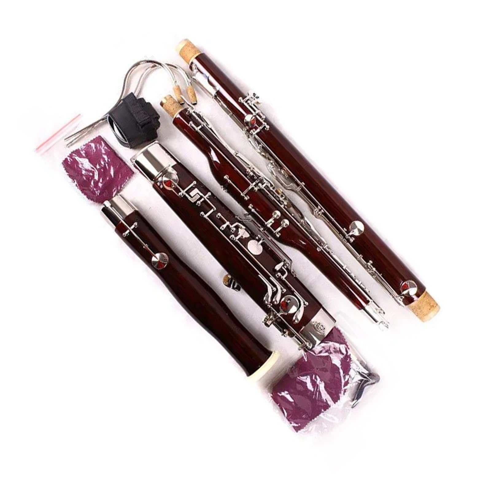 Corpo In Acero Professionale Fagotto Tono C Tasti Placcati In Argento 26 Tasti Con Custodia Per Fagotto Set con Fagotto
