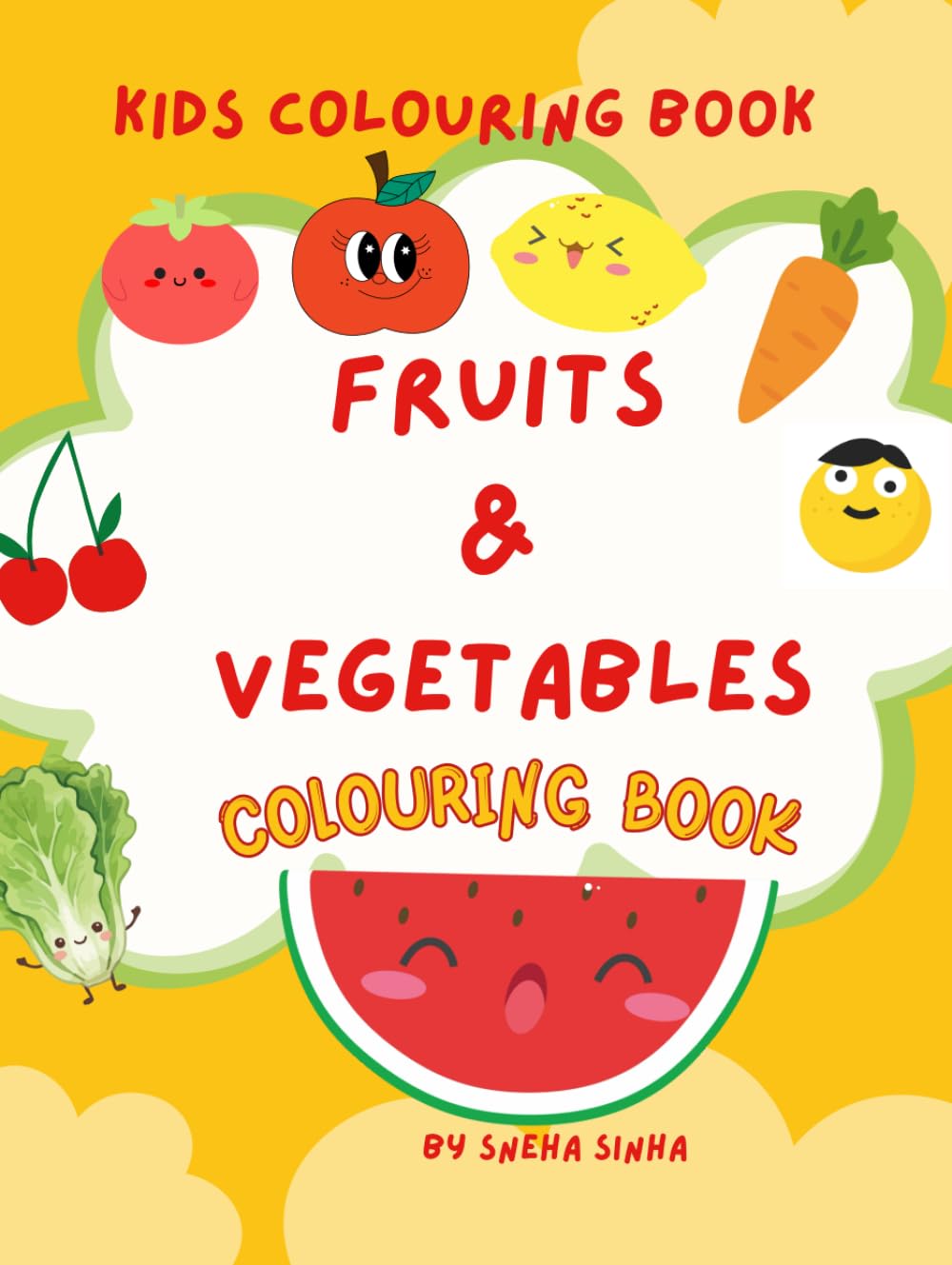 Fruits & Vegetables Colouring Book: Fun with Fruits and Veggies