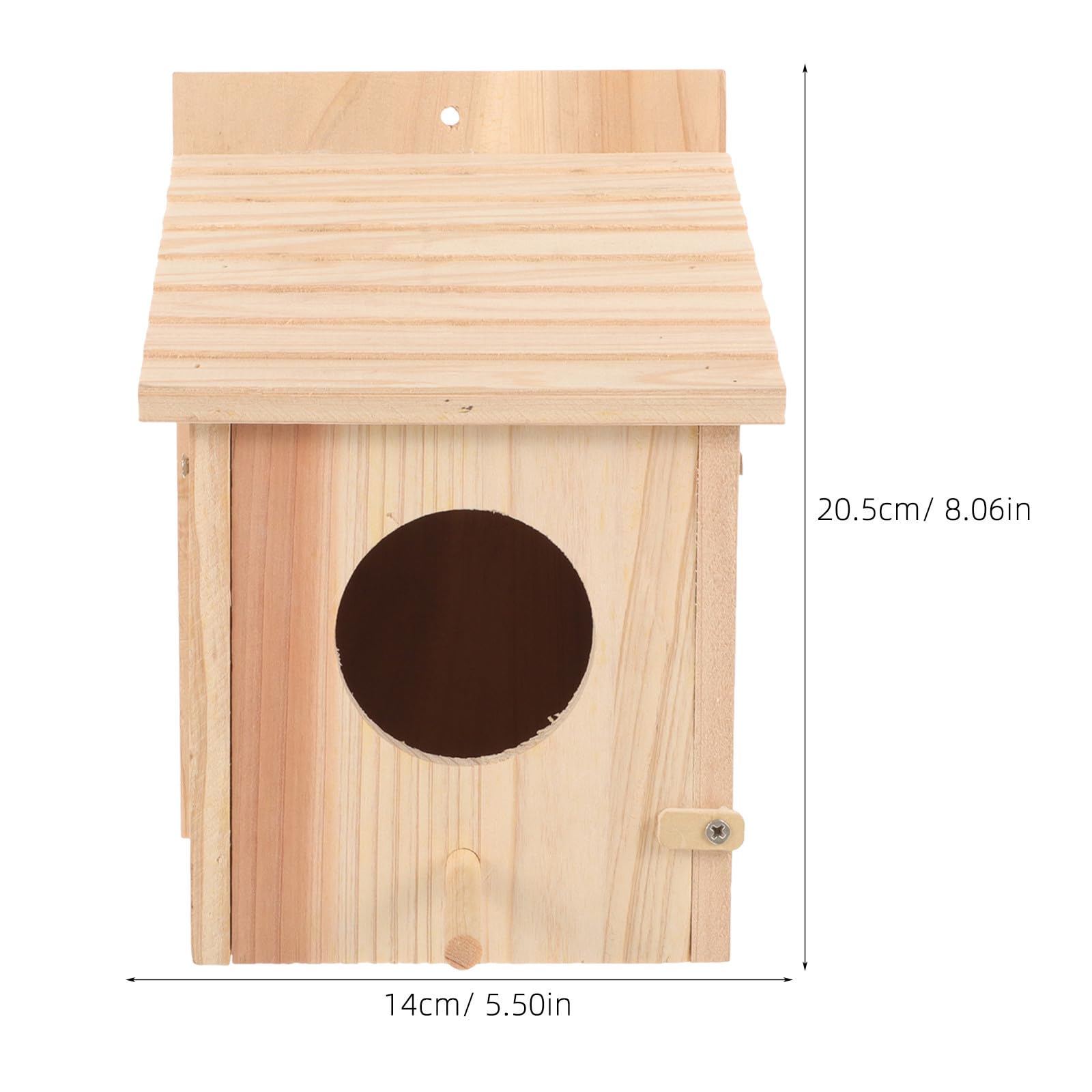 HEMOTON 2 Piezas Caja Nido de Madera para Pájaros, Colgante Exterior con