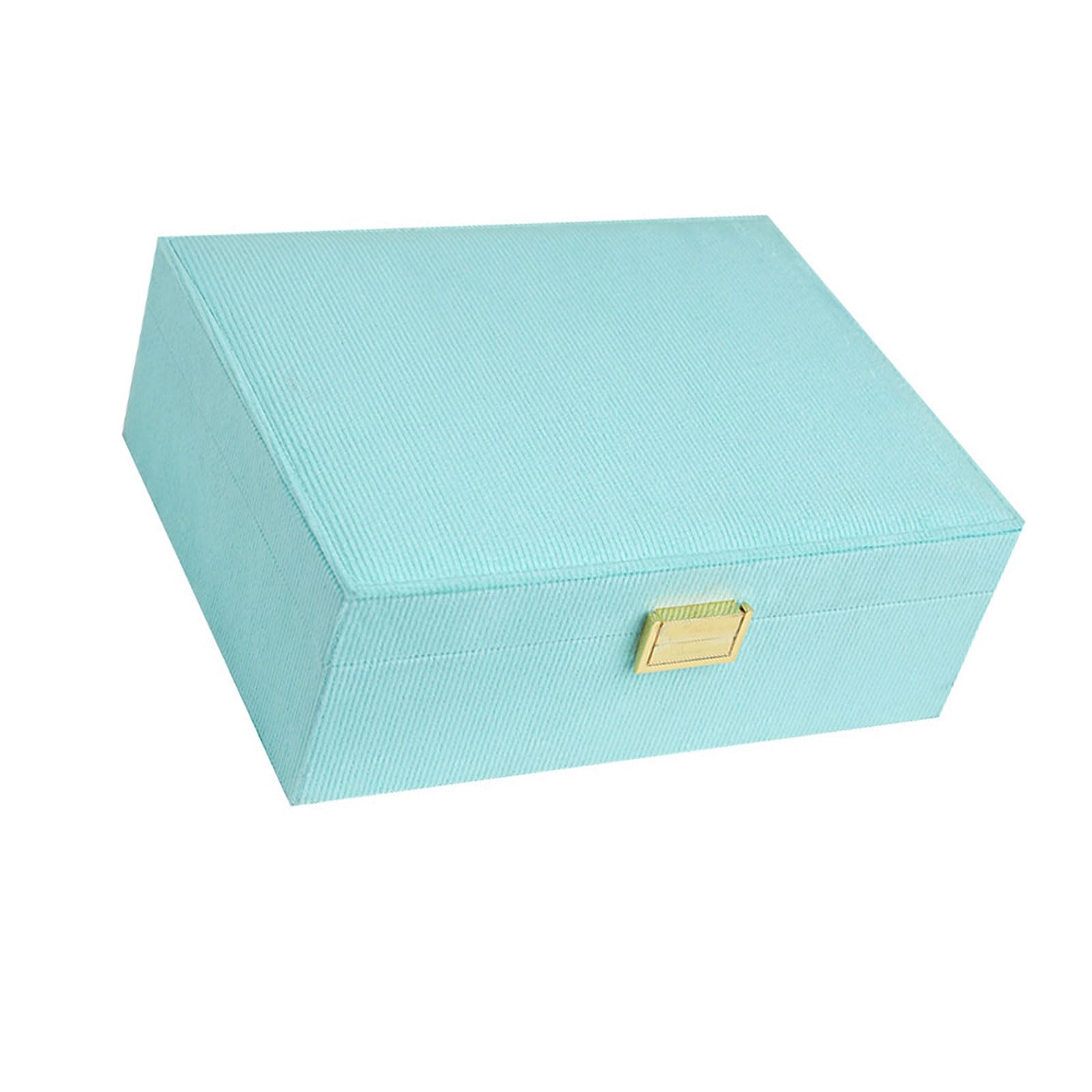 Generisch Soporte para joyas de varios niveles, para anillos, pendientes, color azul | Gran soporte para joyas con gafas y forro de felpa para viajes a casa, anillos, pendientes, etc