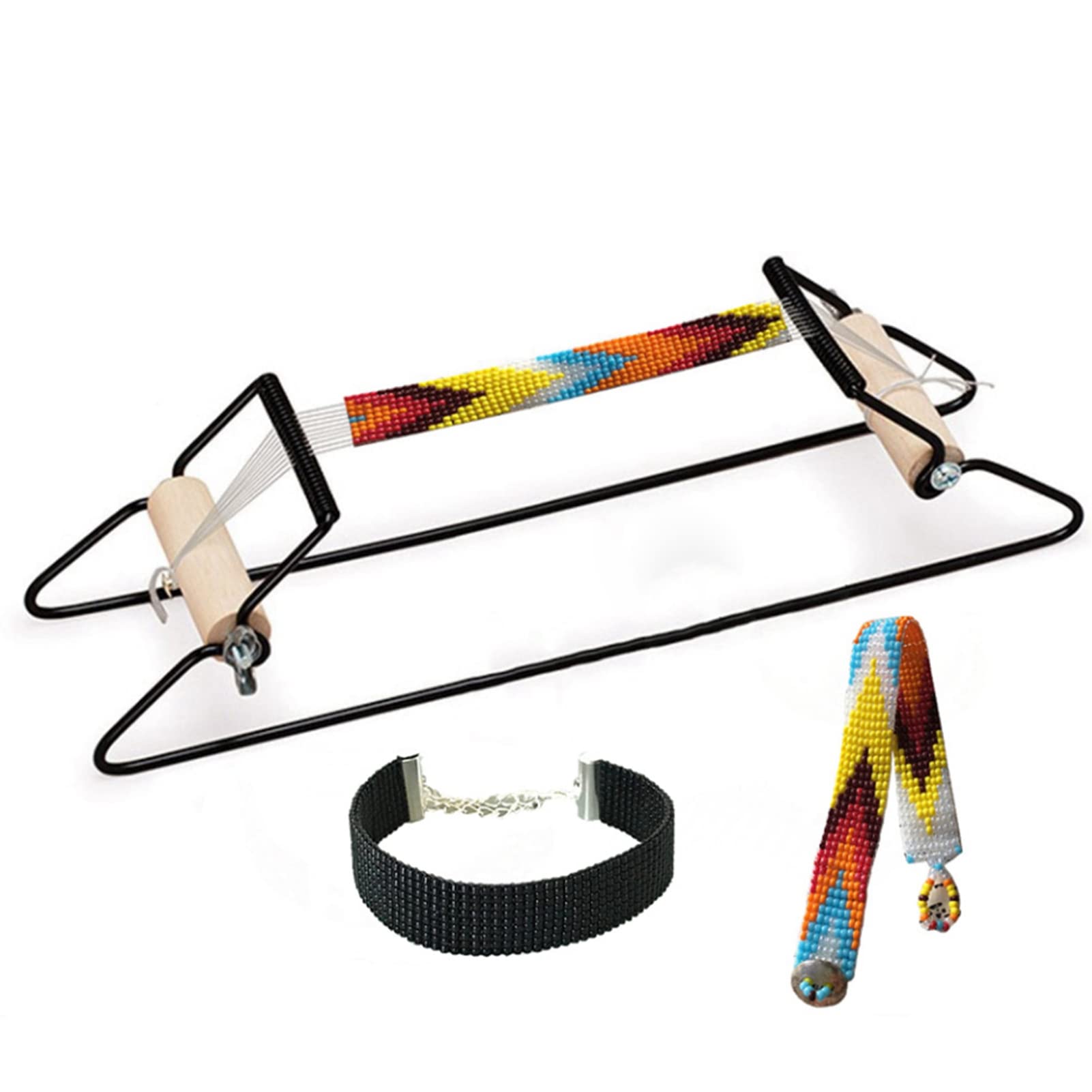 Macchina per maglieria per gioielli, kit per telaio per perline per macchina per maglieria fatta a mano in metallo per tessitura fai da te per collana e artigianato di braccialetti 29,5 cm * 6,8 cm *