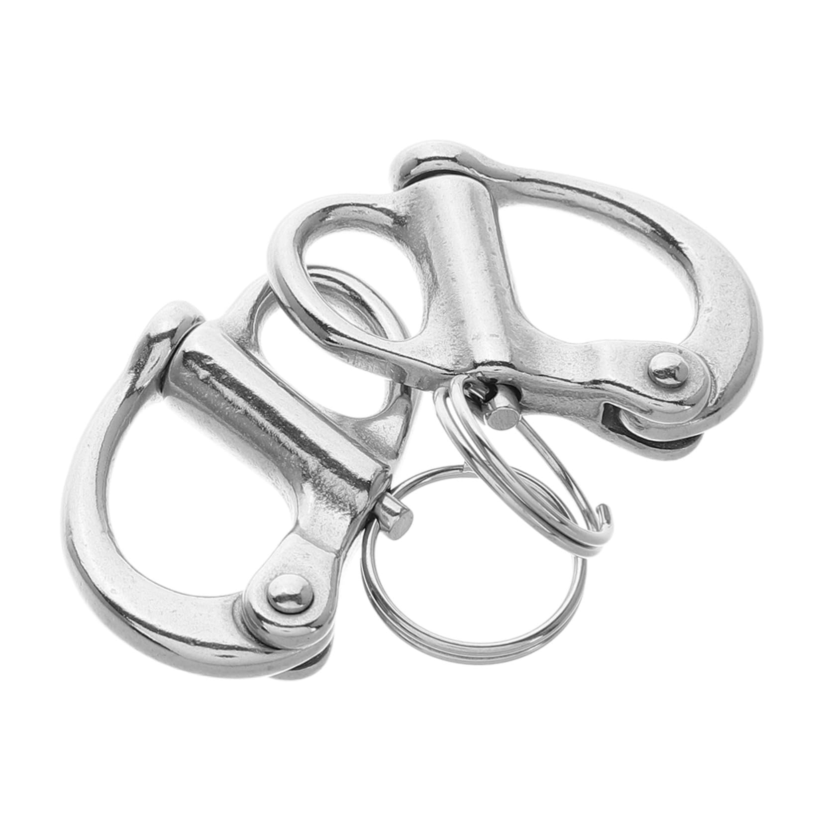 Toyvian 2pièces Mousqueton à Vis INOX Pivotant Marine Manille à Goupille pour Voilier Gréement De Déverrouillage Rapide