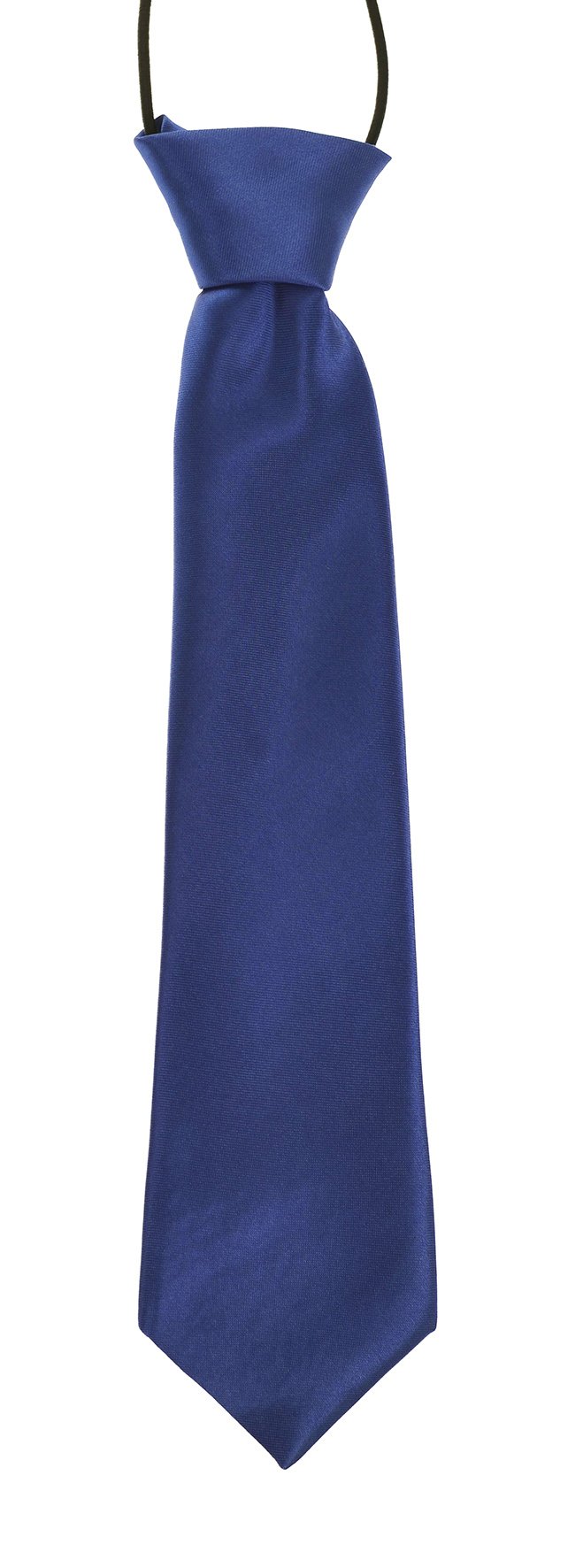 Supgod Boys Royal Blue New Pre-Tied Ties. Satin Plain Coloured Childrens Tie. Elasticated. 22 Colours Available. Handmade. Wedding, School, Fashion (, Tie)