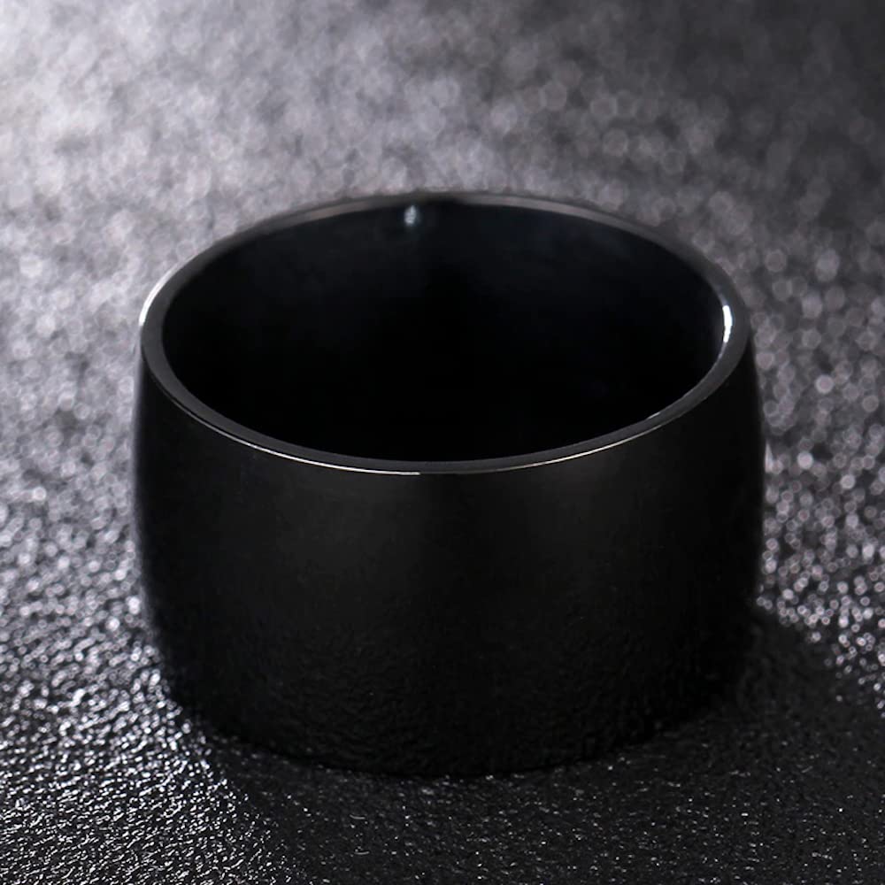 ZENSE - Anello da uomo in acciaio titanio nero ZR0164