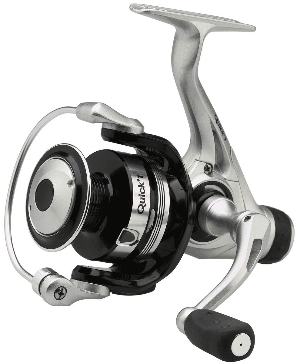 DAM Quick 1 FS, Moulinet de Pêche, Moulinet Spinning, Moulinet de Pêche à Grande Vitesse avec Système de Traînée Lisse pour Une Performance Ultime, Unisexe, Noir, 5000