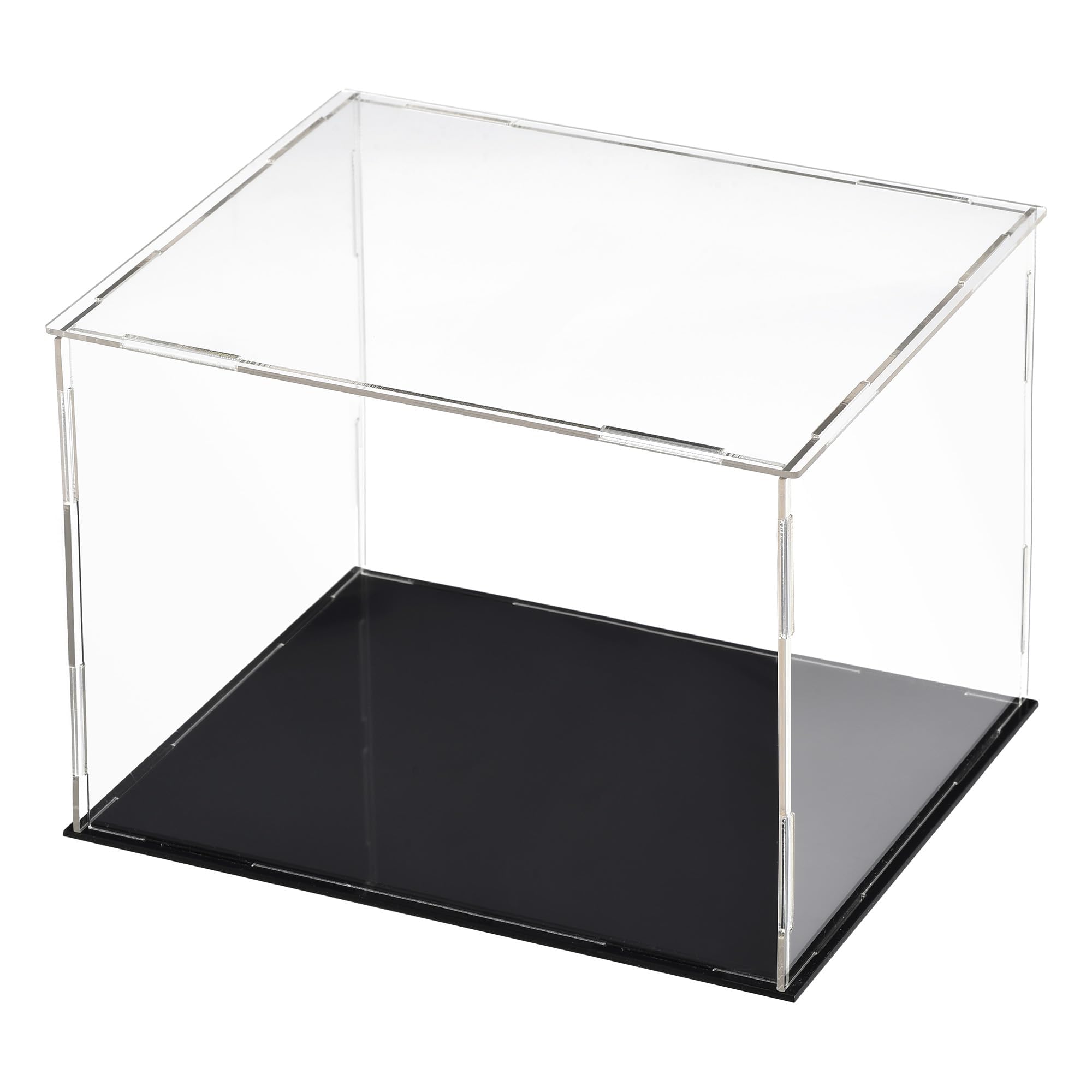 Unifizz Clear Acrylic Display Case Countertop Box Cube Organizer Stand Dustproof Protection Showcase for Action Figures Collectibles Home Storage 11.8x9.8x9.8inch