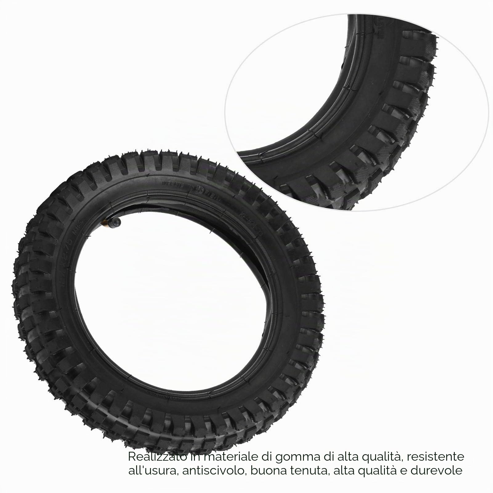 Uxsiya Copertone e Camera d'Aria, Robusto Copertone per Grip Force 12 1/2 X 2,75 per per Mountain
