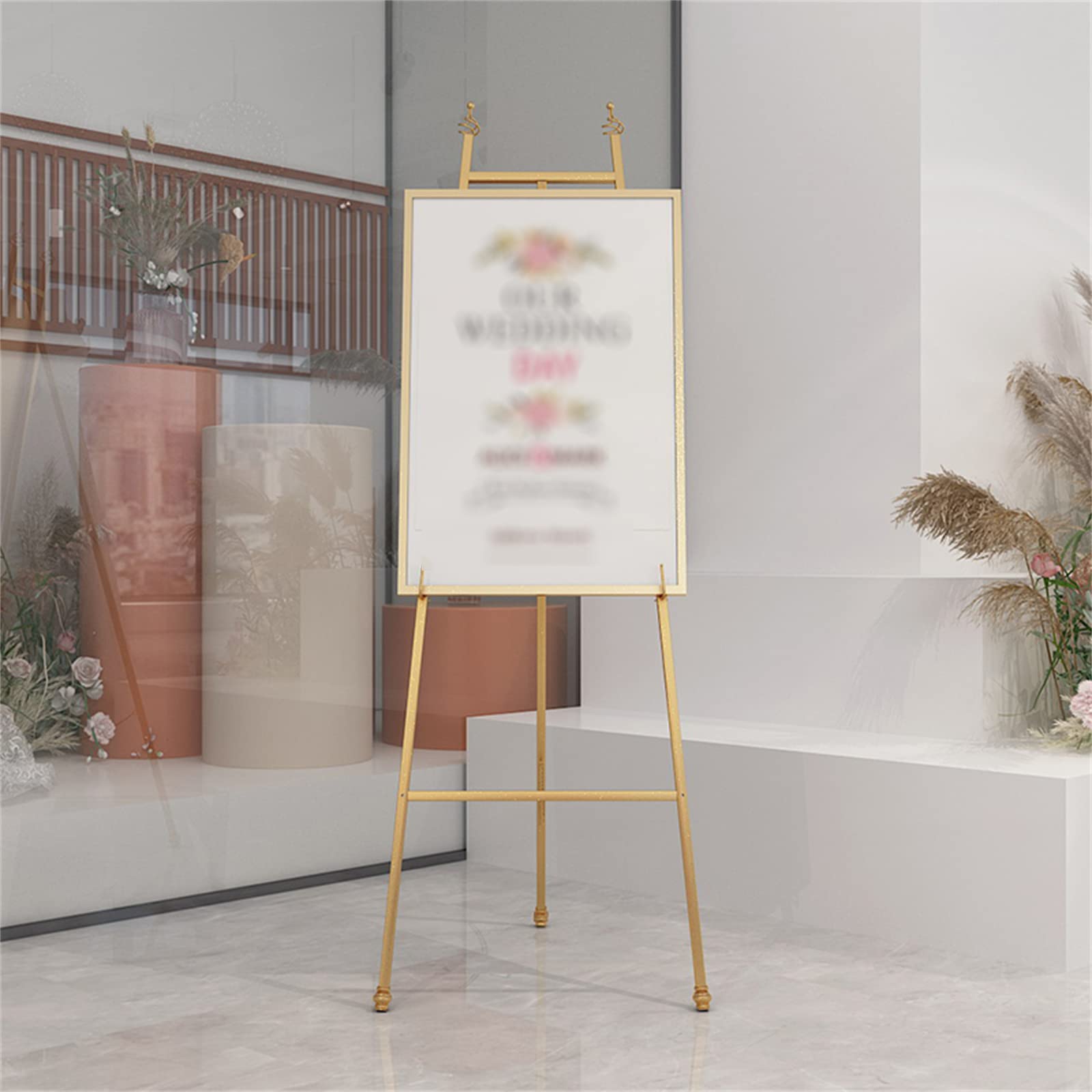 Składana Sztaluga, Przenośna Sztaluga Na Statywie Do Ekspozycji Plakatów - 120/145 Cm Wysokości - Sztaluga Do Studia, Ogrodu I Hotelu