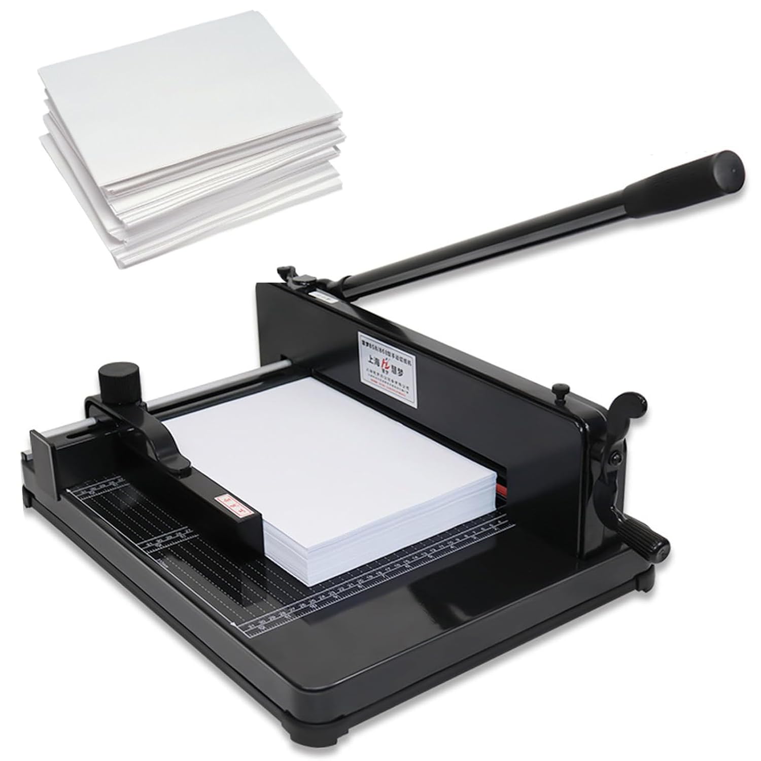 Robuster Papierschneider, 30,5 cm Schneidemaschine mit automatischer Klemme und Klingenverriegelung, A4 manueller Papierschneider zum Schneiden von Leder-PVC-Stoffen, Heimbüro, Schule