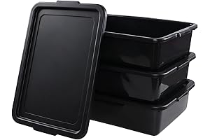 Sadstory Black Storage Bins with Lids: Durable and Versatile