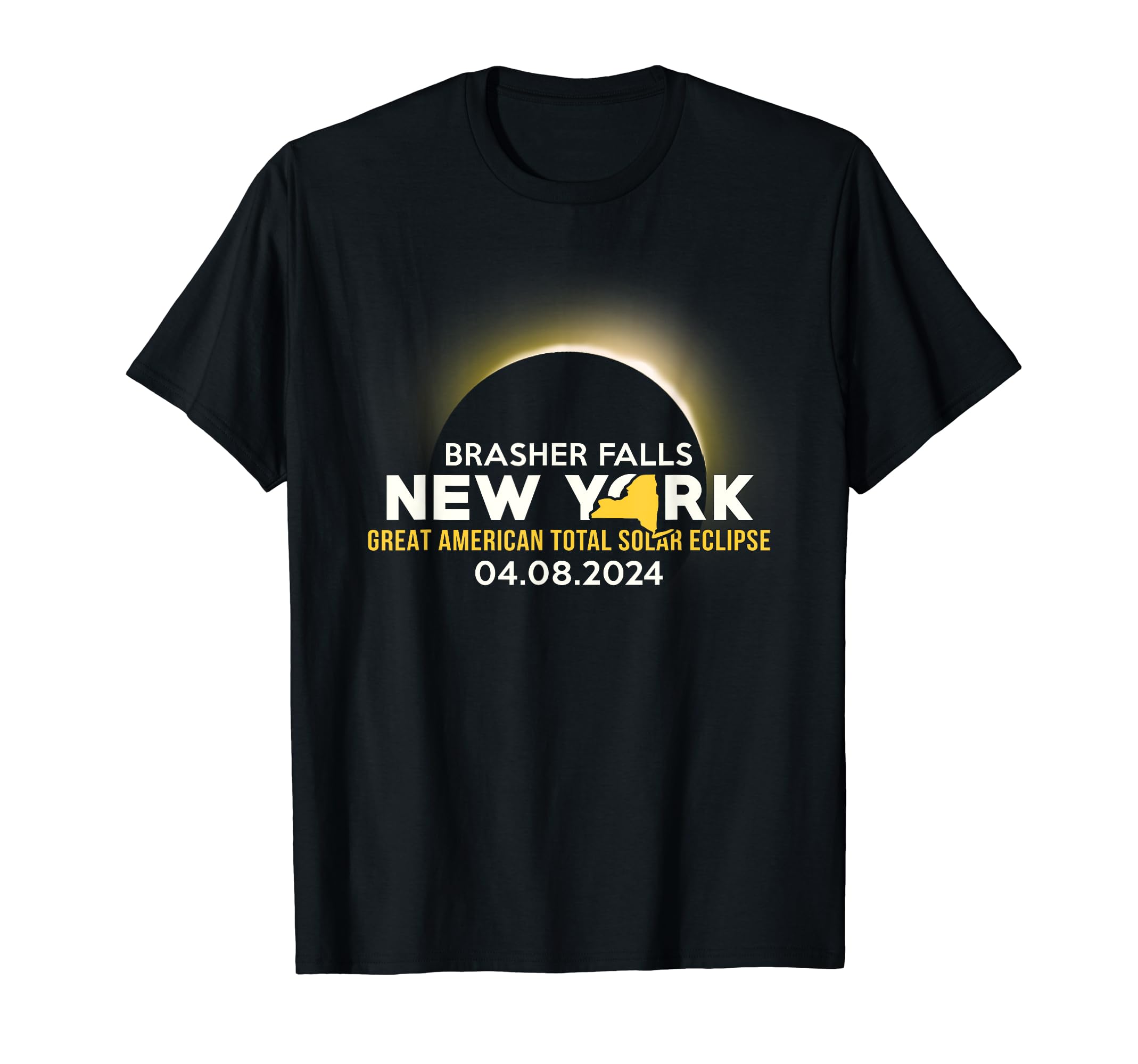 Zum2 Total Solar Eclipse GiftsBrasher Falls, NY New York Total Solar  Eclipse 2024 T-Shirt