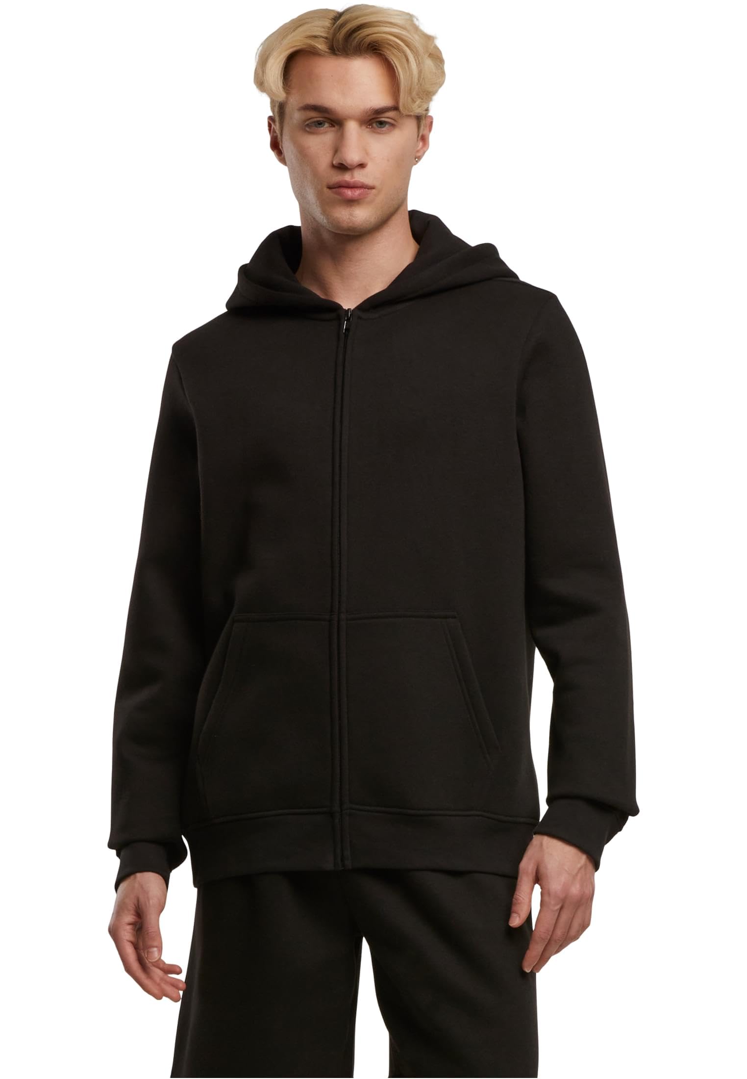 Urban Classics Basic Essential Zip Hoody, black, 3XL