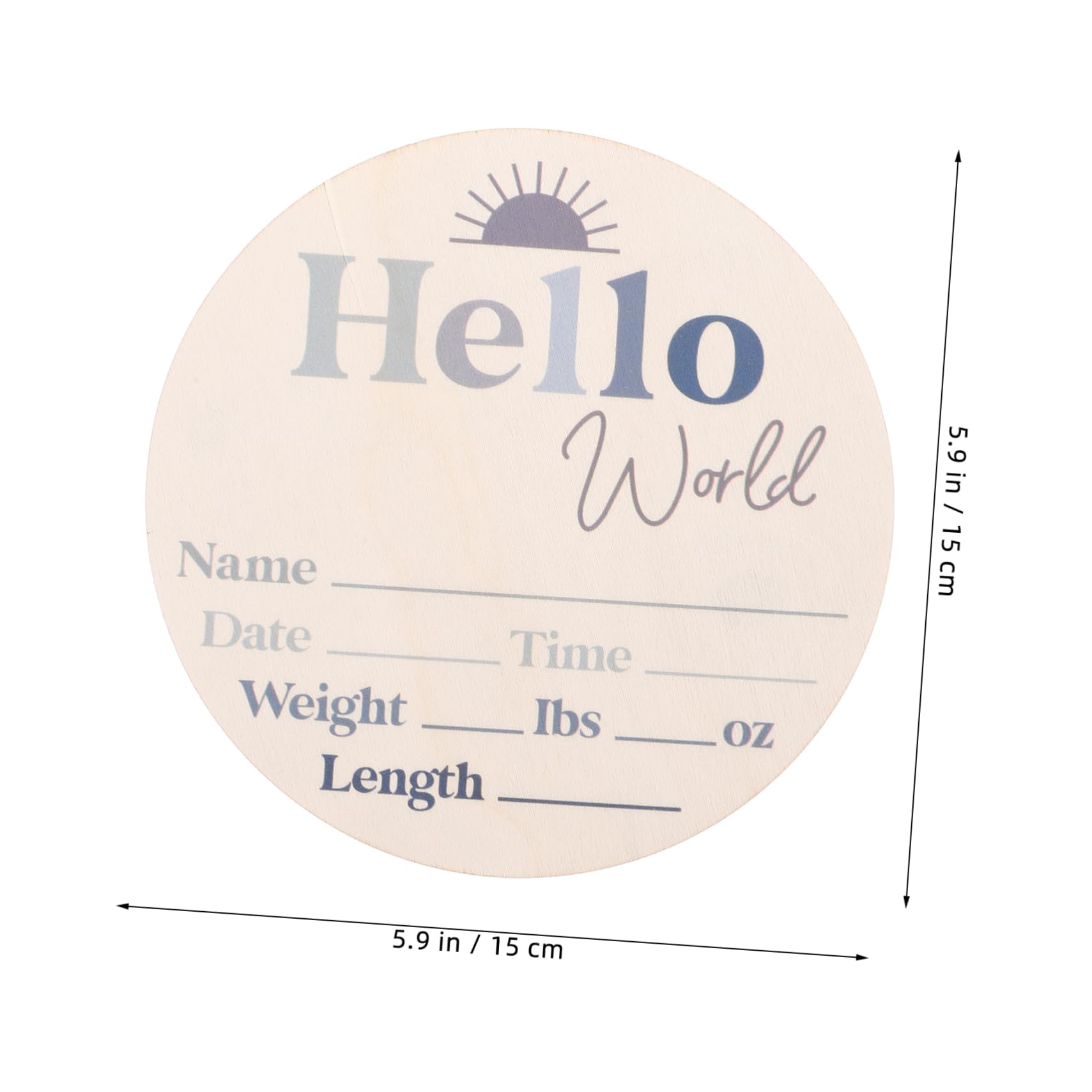 Totority Wooden Baby Milestone Discs Baby Growth Record Board Newborn Birthday Height Weight Baby Nursery Dec