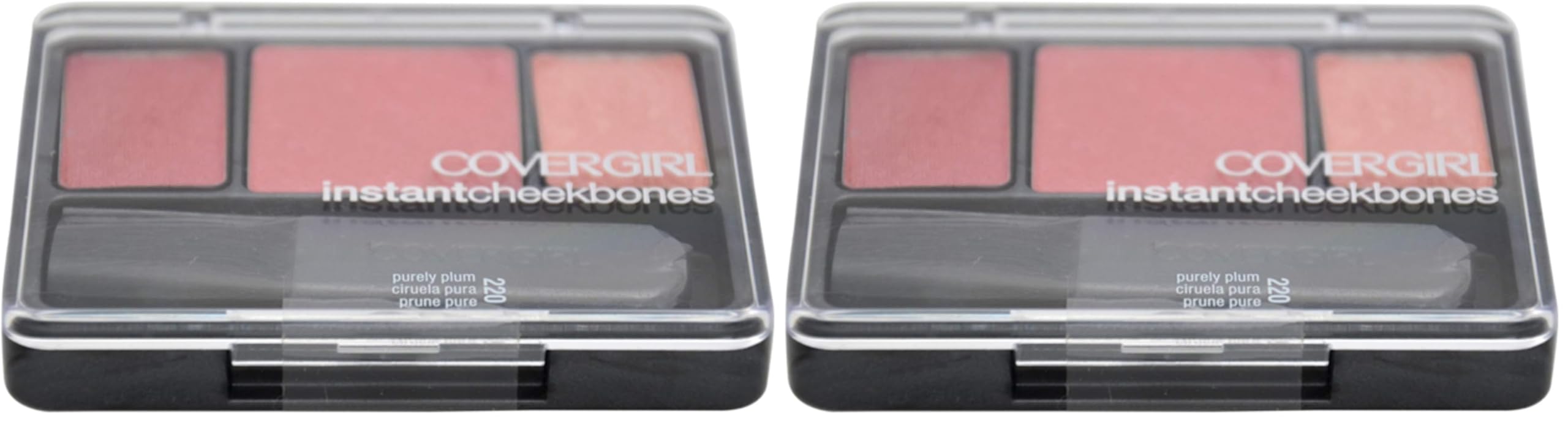COVERGIRL Instant Cheekbones Contouring Blush Purely Plum 220, 0.29 Ounce Pan (packaging may vary) (Pack of 2)