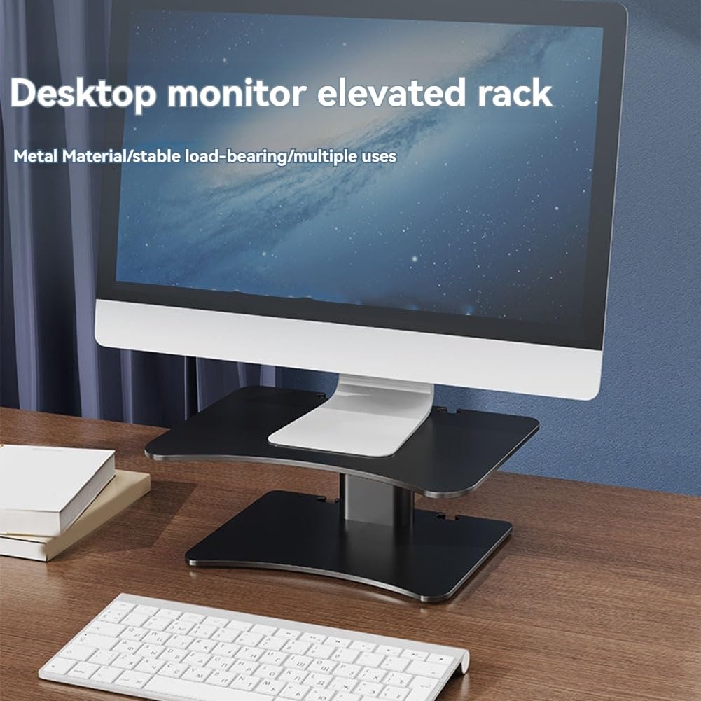Supporto per Monitor - Supporto per Organizzare la Scrivania per Computer, Laptop, Stampante, Tablet PC. Migliora la Produttività e Il Comfort in Ufficio.