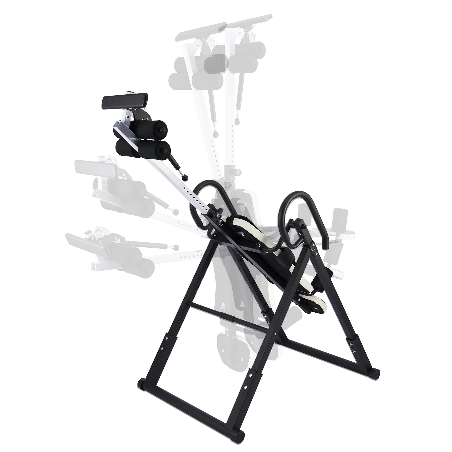 ZELUS Inversionsbank Inversionstisch Multifunktionsgerät Rückentrainer Schwerkrafttrainer klappbar Inversionstisch Heimtrainer Inversion Table, Inversion bis 180 Grad (Weiß)