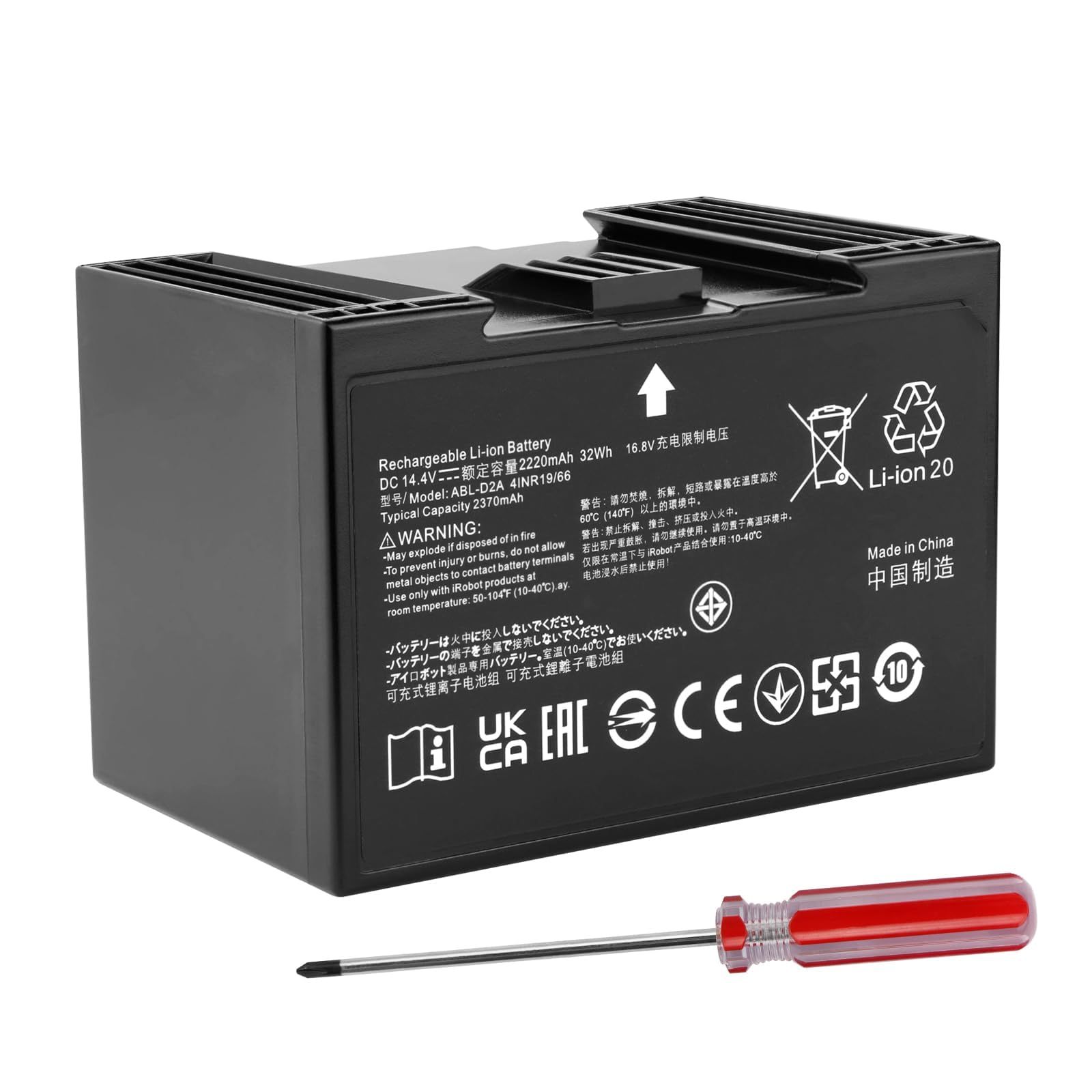 ABL-D2 Aspirador Batería para iRobot Roomba i3 i3+ i4 i4+ i7 i7+ i8 i8+ | e5 5150 e5150 e5152 e5154 e6 6198 Combo j5 j5+ j8 j8+ j9 j9+ j7 j7+ Plus 7550 J7550 J755020 7150 j7150 j715020 Vacuum Cleaner