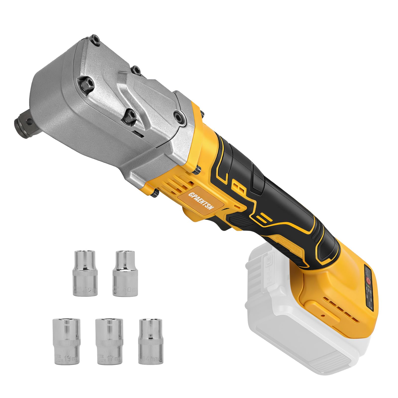Avvitatore elettrico ad angolo retto compatibile con batteria DeWalt max 20 V, 1/2" 62,8 m/lbs (280 Nm) ad alta coppia senza fili con velocità variabile (batteria non inclusa)