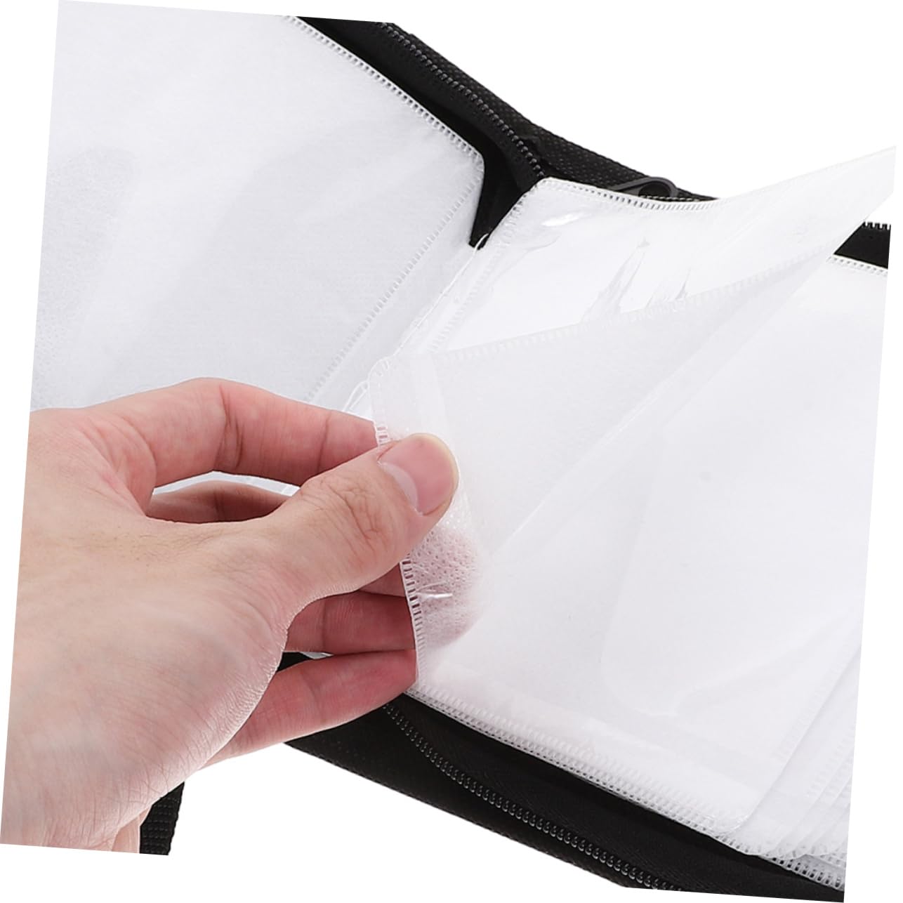 Amosfun 8 Pz pacchetto mini CD borsa del disco album libretto custodia porta CD porta dvd raccoglitore custodie porta borsa per portatile portafoglio leggero per pp Black
