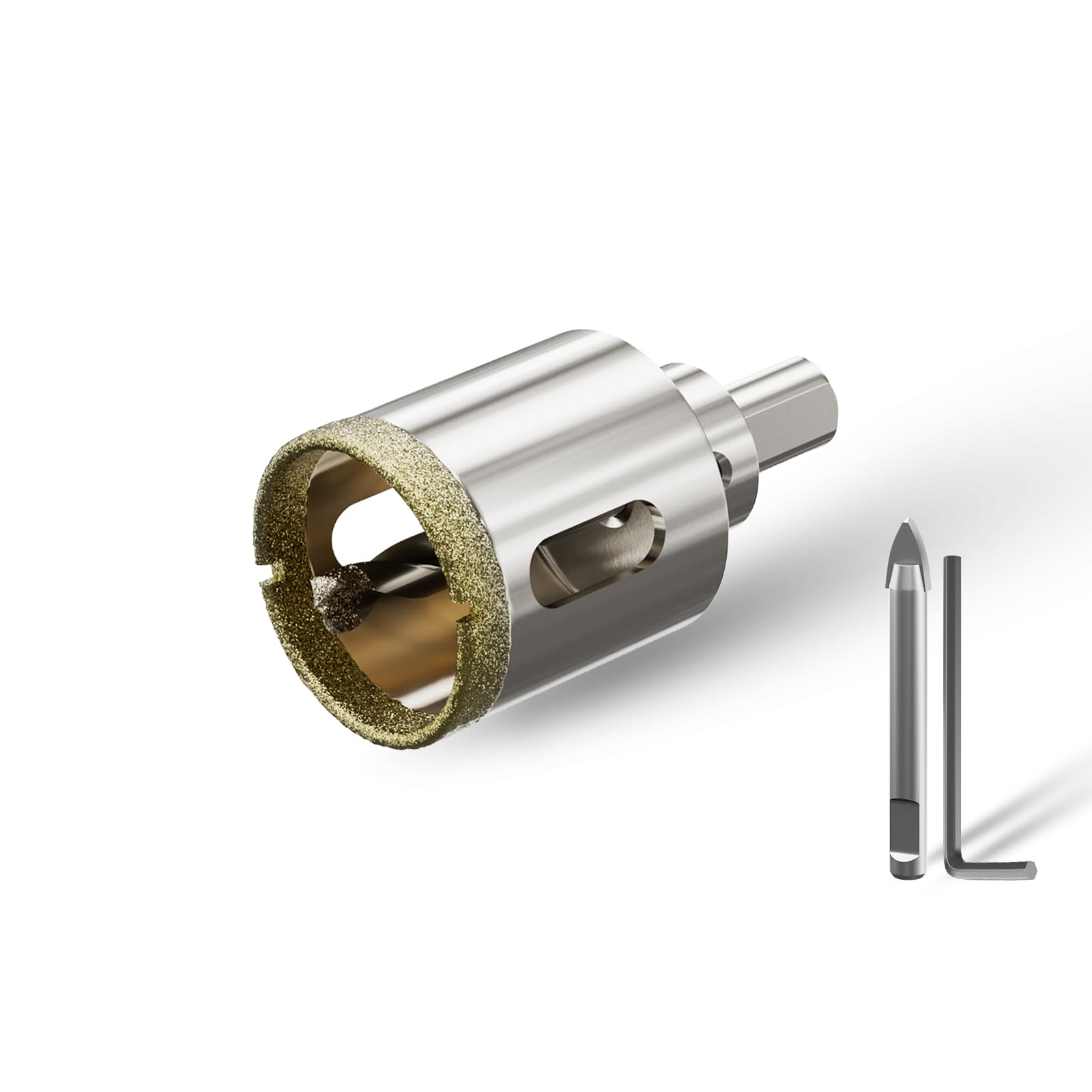 CSOOM 1-1/4"（32mm） Diamond Hole Saw with Center Drill Bit, One-Touch Positioning, Easy to Penetrate Hard Materials Such as Ceramic, Tile, Glass,