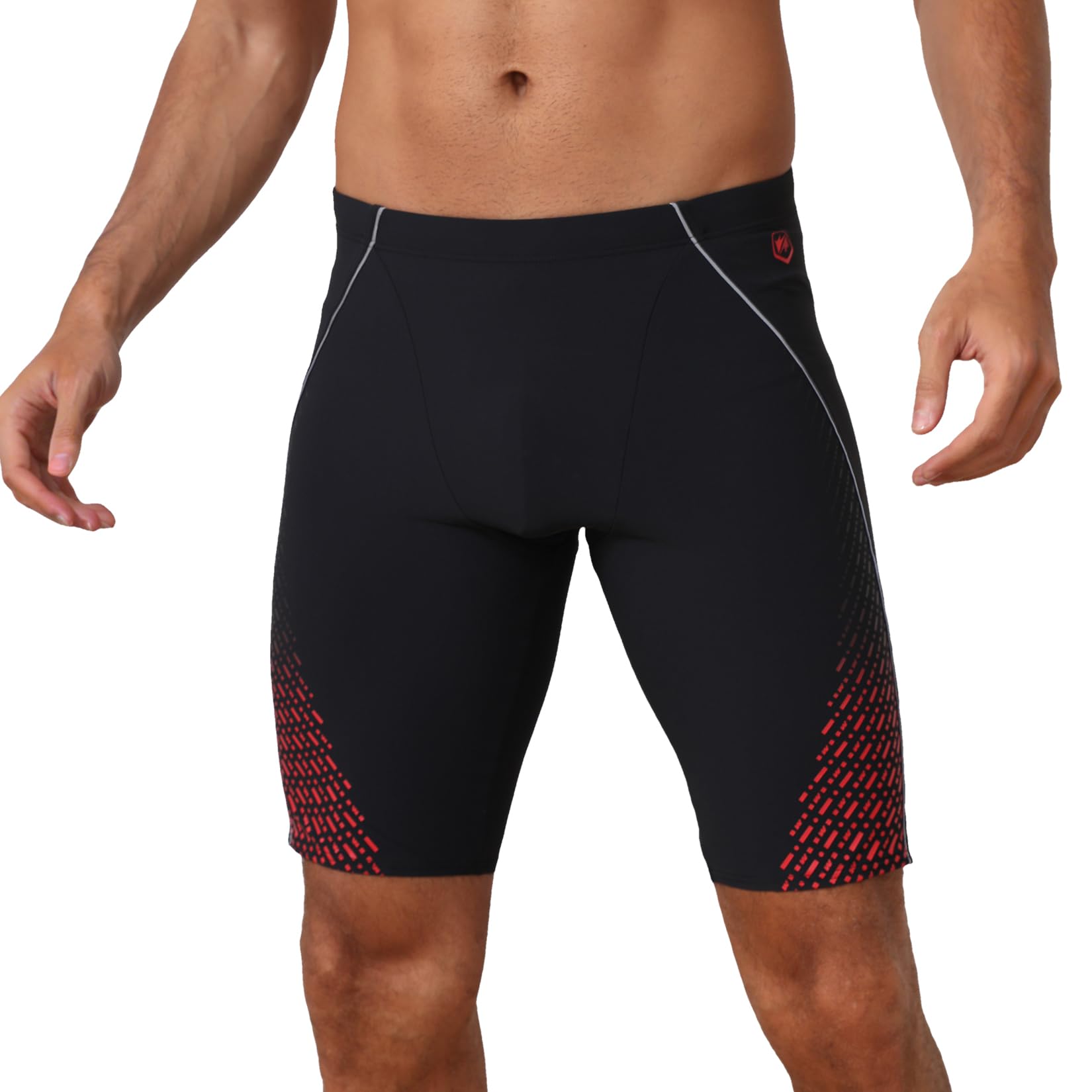 Bañador Hombre Natación Jammers Competición Largo, Secado Rápido, Resistente al Cloro, con Forro, Ajuste con Cordón, Piscina y Playa