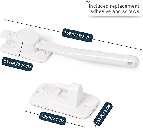 Miniatura 7 de CLYMENE Pestillo y tapón para puerta de gato, cerradura de puerta ajustable a prueba de niños y protector de pellizcos, deja que los gatos entren y