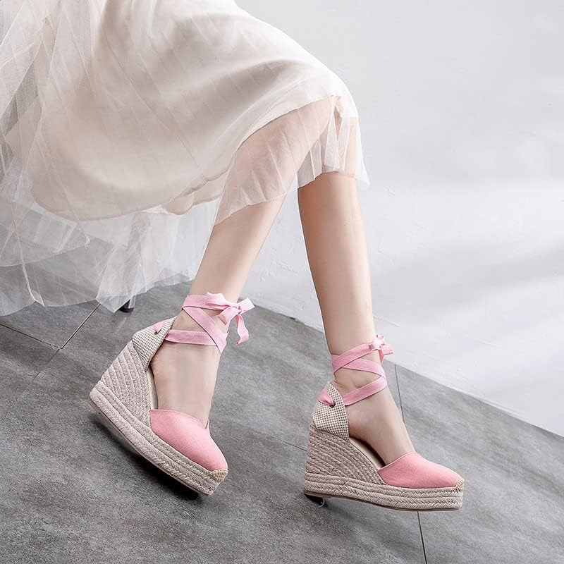 Vista 4 de U-lite - Alpargatas con puente de 3 para mujer, clásicas y suaves, con cordones.