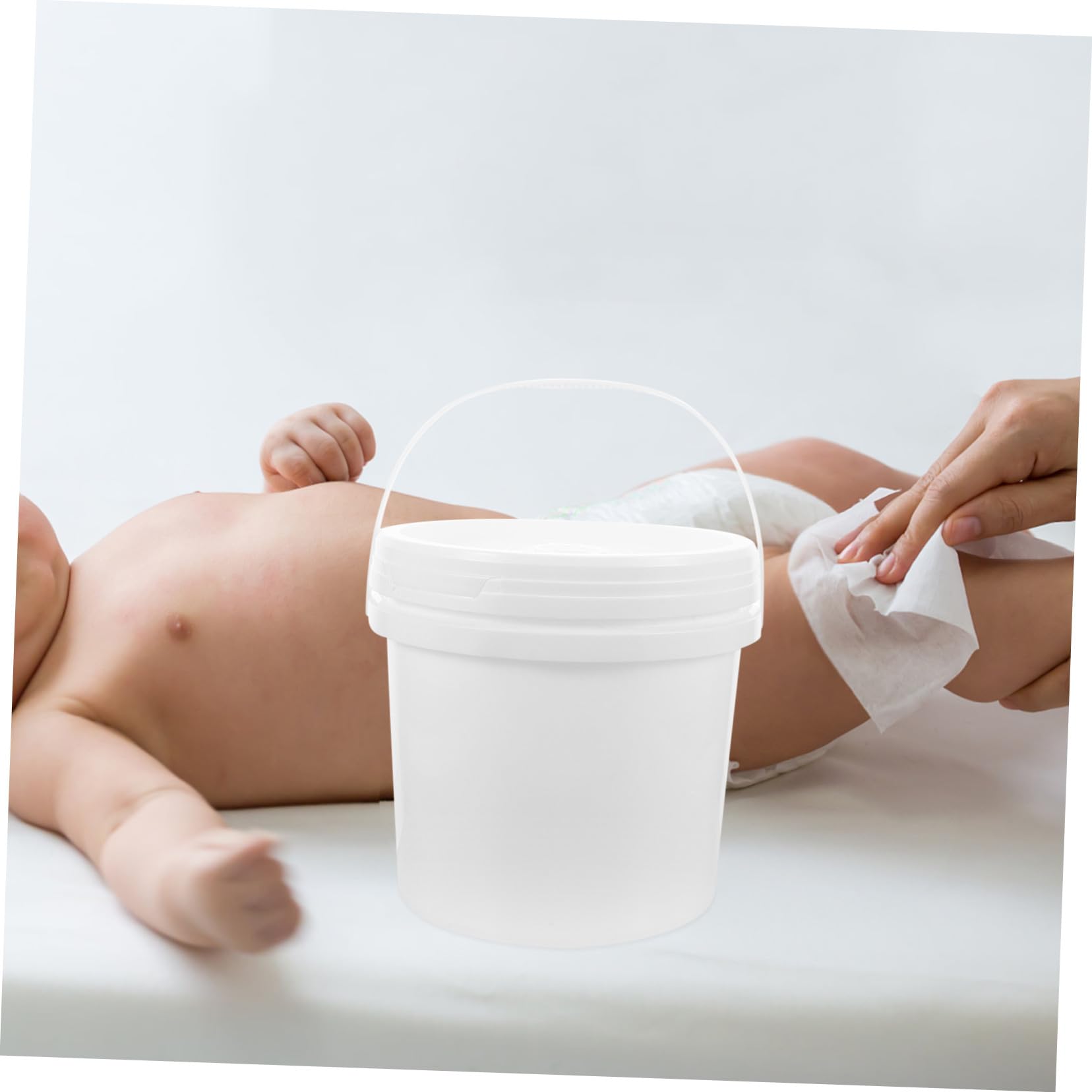 Dispensador de Toallitas Rellenables Portátil 5l de Plástico Blanco