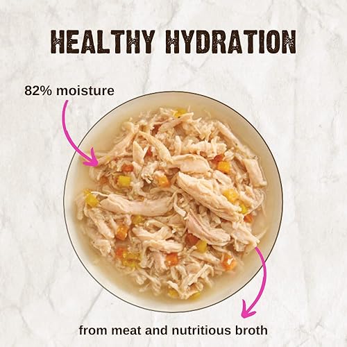 Miniatura 4 de Rawz Natural Premium - Alimento húmedo enlatado para gatos triturado – Paquete de 12 latas – 4 sabores con tapa Yow Pet – Atún y salmón, pollo e