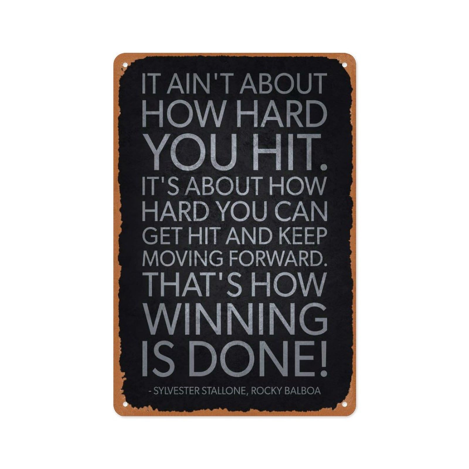 peiyeety Gym Motivation How Winning Is Done Poster 8x12 Inch Retro Vintage Metal Sign Home Man Cave Art
