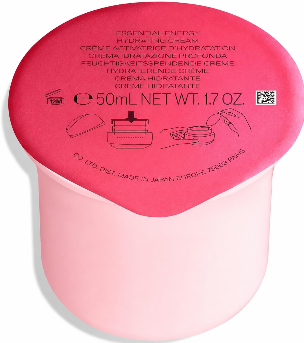 Essential Energy Hydrating Cream Ricarica, Crema Idratante con Acido Ialuronico, 50 ml