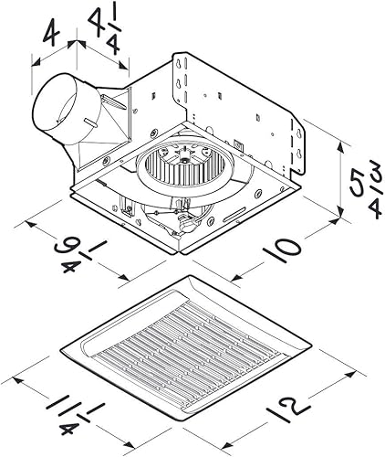 Miniatura 3 de Broan-NuTone AEN110 Invent Energy Star - Ventilador de ventilación de una sola velocidad 110 CFM 10 Sones color blanco