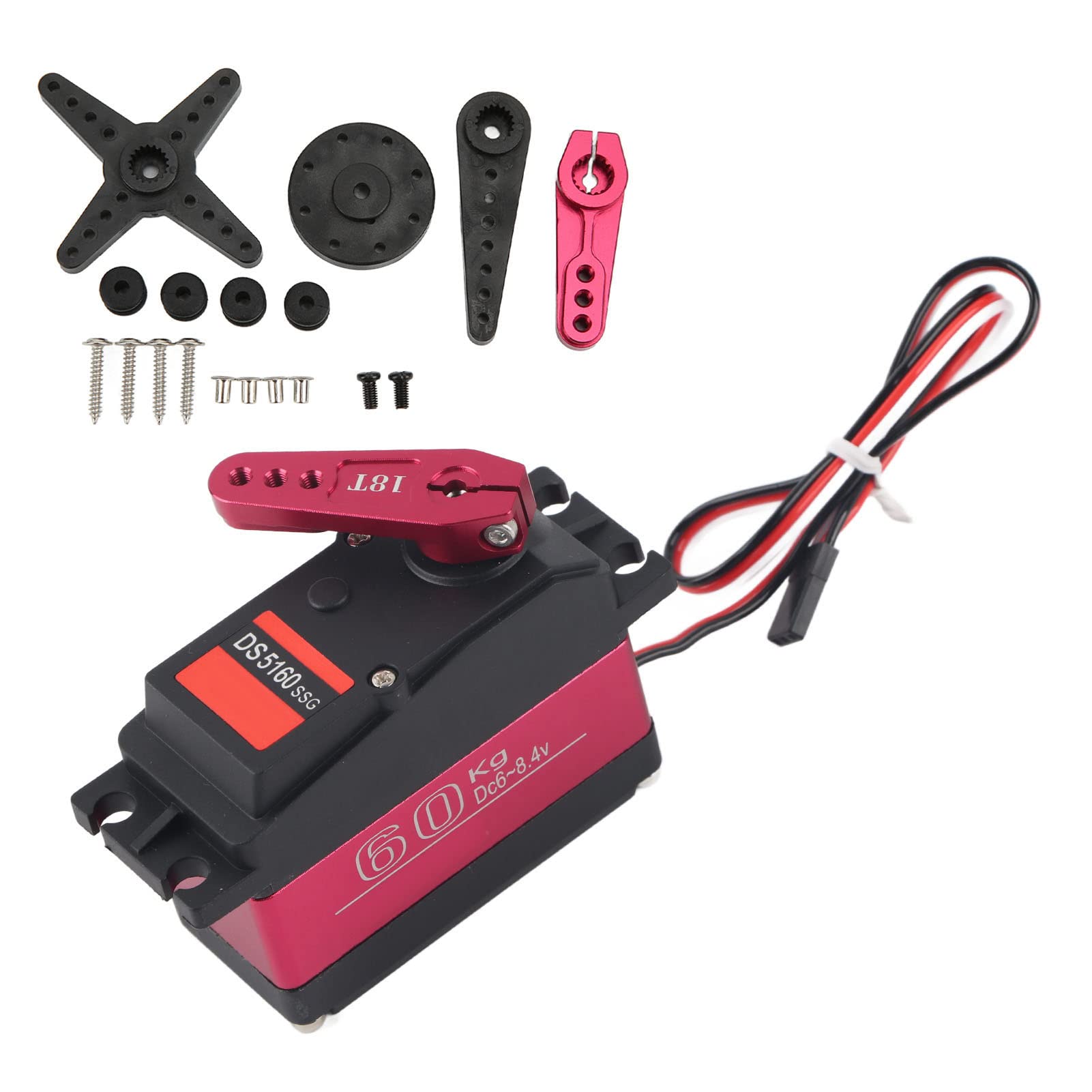 Serwo cyfrowy RC DS5160 ze stopu aluminium i tworzywa sztucznego ze stali nierdzewnej silne skręcanie światło wodoodporny cyfrowy serwo do samochodu RC
