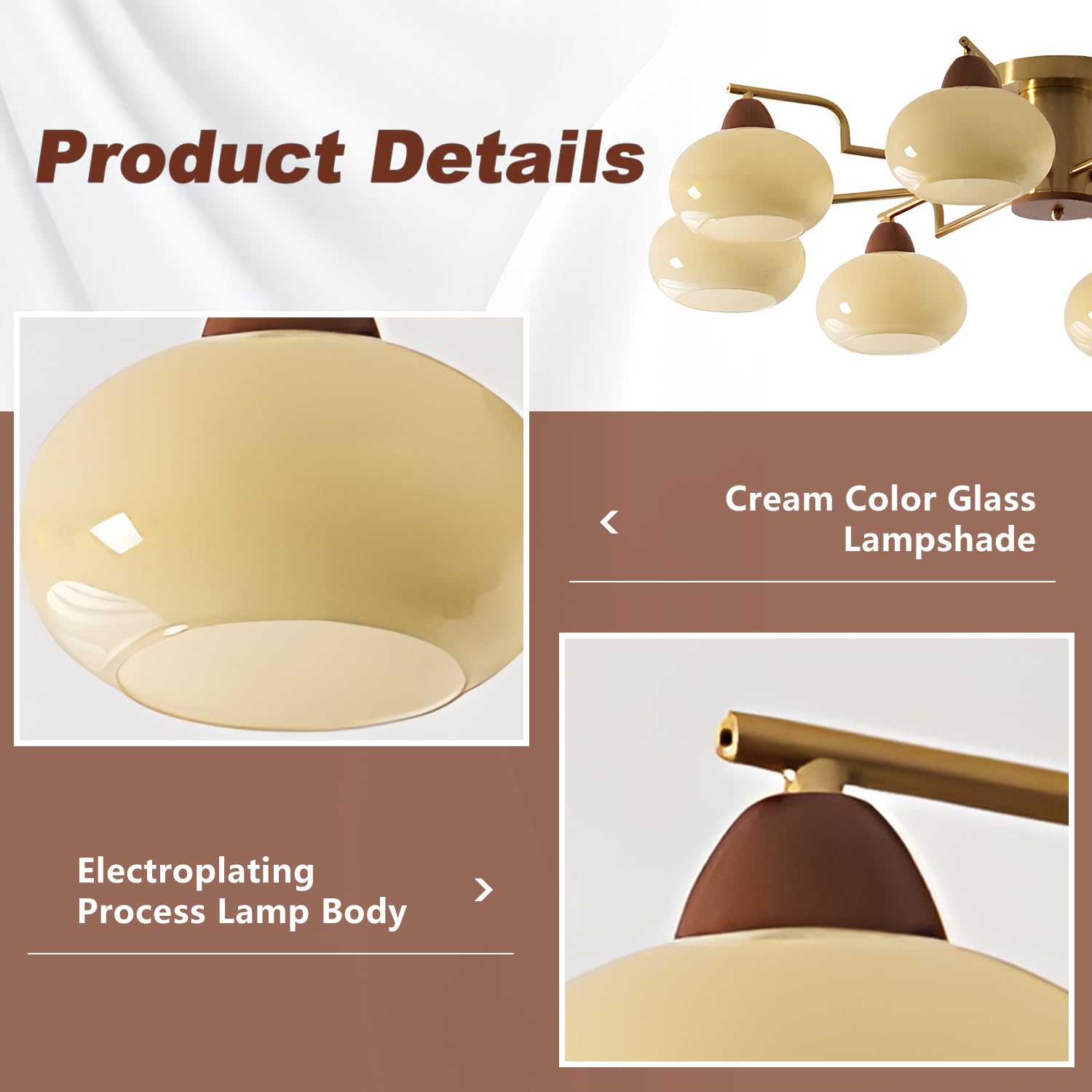 KCO Lighting 8 Luce Globe Sputnik Lampadario Oro Flush Mount Plafoniera Apparecchio Moderno Camera Da Letto Plafoniere Lampadario in Vetro Giallo