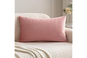 MIULEE Dusty Pink Velvet Throw Pillow Covers 12" x 20"
