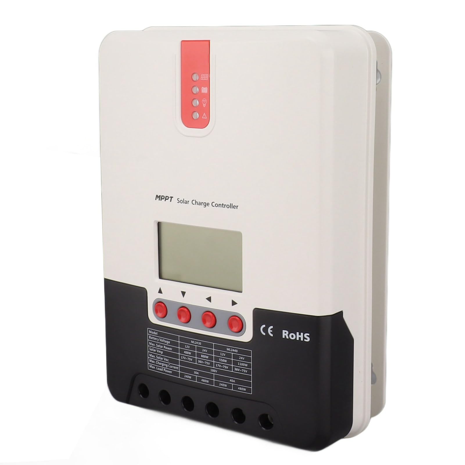 Regolatore di Carica Solare MPPT 40A 12V 24V Rilevamento Automatico