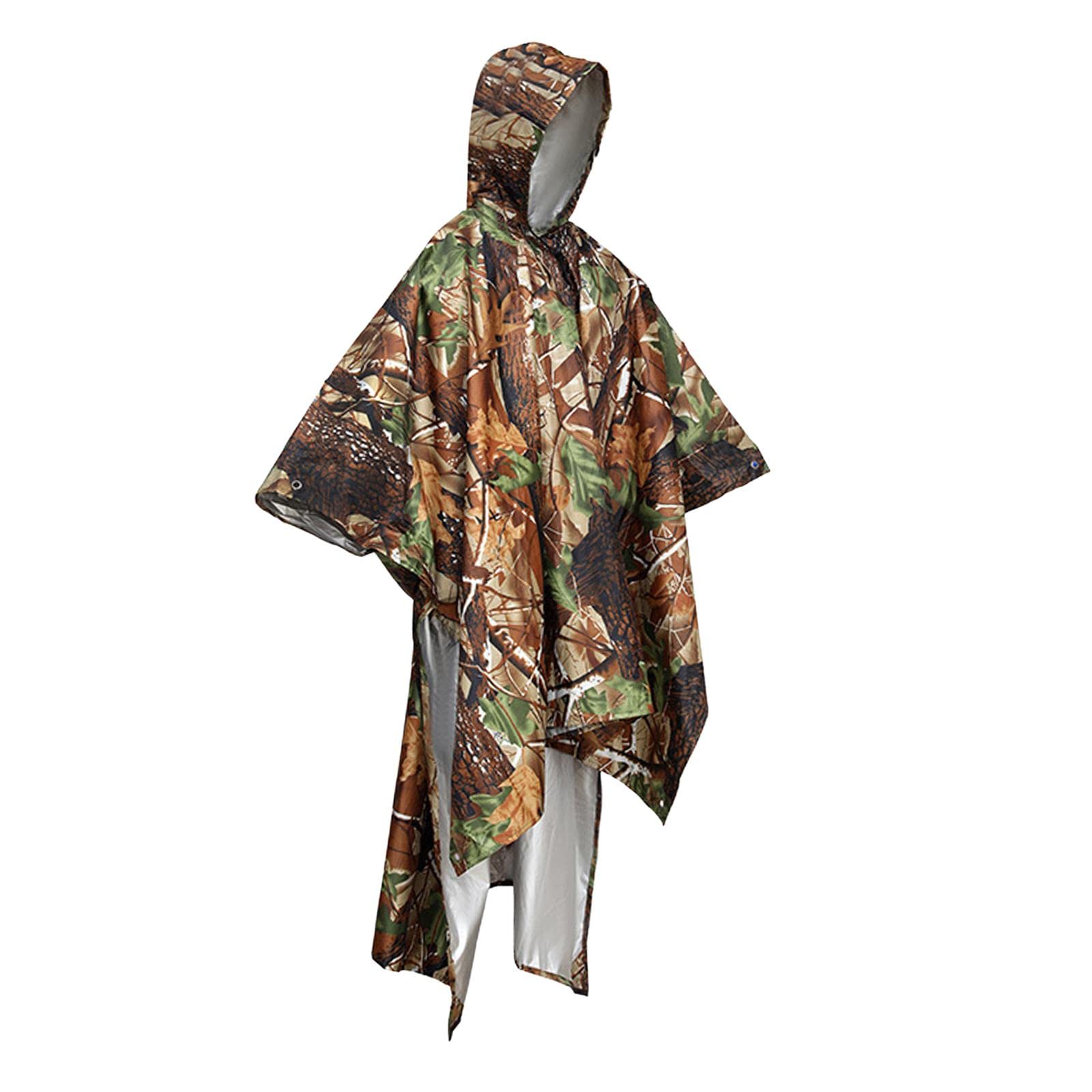 CALANDIS Rain Poncho Coat Reusable Tarp Lightweight Shelter for Adult Unisex Outdoor Brown | Other Camping, Hiking Clothing | Clothing | Camping & Hiking | Outdoor Sports | Sporting Goods-picture-25