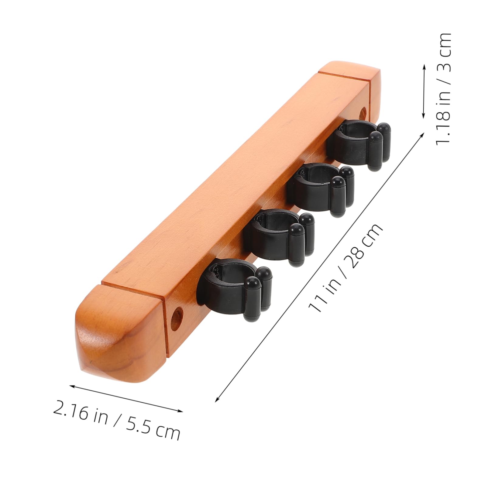 OSOLADY 2Pcs Wall Mounted Pool Rack Wooden Holder with Design for and Display Durable Billiard Accessories for Home Decor and Organization