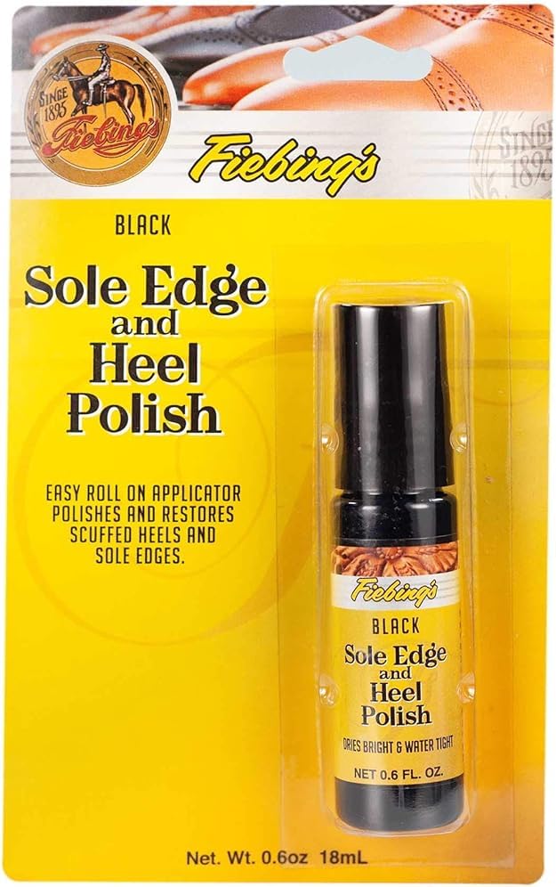 Fiebings Shoe Sole Edge & Heel Polish Dressing - BLACK