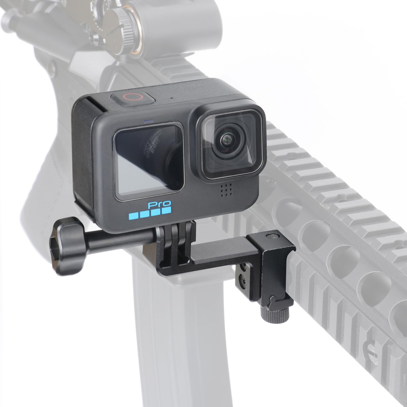 SEASKY GM02 Aluminum Metal Gun/Airsoft Picatinny Rail Mount Bracket Adapter Holder for Gopro Hero 13/12/11/10/9 DJI Action 5/4/3/2 Insta360 X4 Camera Accessories Hunting POV/Vlog Wargame(GM02)
