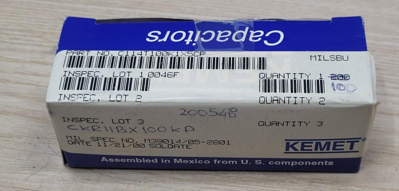(3 PCS) CKR11BX100KP KEMET