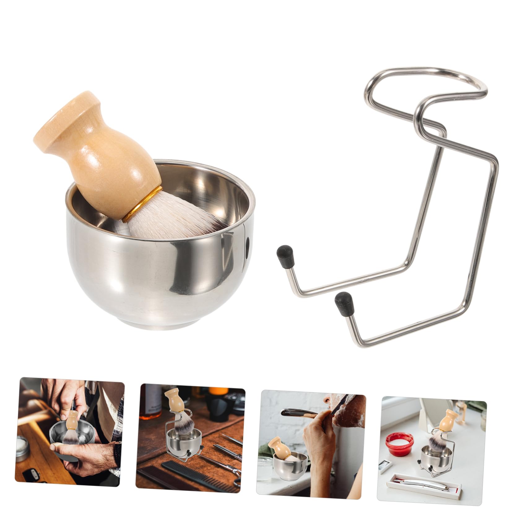 VICASKY Beard Shaving Kit for Men Shaving Brush Set Barber Brush Set Beard Care Supplies